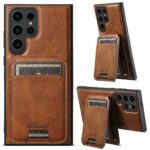 삼성 S25Ultra 휴대폰 케이스 새로운 GalaxyS25Plus 보호 커버 올인원 낙하 방지 S25Ultra 고급 가죽 케이스 S25plus 심플 카드 쉘 S25 비즈니스 남성에게 적합합니다. - 이미지 4