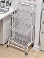 대용량 문구 카트 이동식 접이식 탄소강 스낵 침실 책상 수납 선반 - 이미지 5