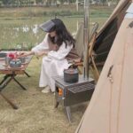 야외용 나무 난로 텔레스코픽 난방 텐트 스토브 다목적 피크닉 바베큐 스토브 캠핑 RV 자가 운전 투어 오프로드 유물 - 이미지 2