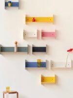 벽걸이 선반 싱글보드 층형 파티션 벽걸이 레스토랑 장식 소형 장식품 다기능 수납 선반