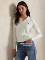 폴로 랄프 로렌/ 랄프 로렌 여성 폴로 칼라 버튼 카디건 야게 재팬 구매