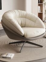 회전식 싱글 소파 의자 레저 의자 이탈리아 스타일 싱글 소파 홈 거실 서예 발코니 게으른 공주 회전 의자 - 이미지 3