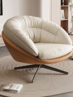 회전식 싱글 소파 의자 레저 의자 이탈리아 스타일 싱글 소파 홈 거실 서예 발코니 게으른 공주 회전 의자 - 이미지 5