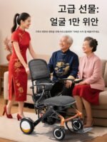 오항 탄소섬유 전동 휠체어 경량 전자동 지능형 고급 접이식 노인 특수 스쿠터 휴대용 - 이미지 3