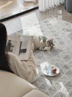 터키 수입 거실 카펫 손으로 짠 침실 소파 커피 테이블 담요 순면 접이식 세탁 가능 접착제 없음 - 이미지 2