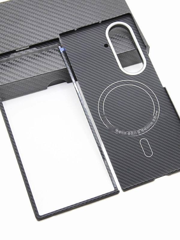 삼성 Z Fold7 초경량 초박형 케블라 카본 파이버 Magsafe 자석형 실제 섬유 모바일 폰 케이스에 적합