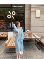 2025년 가을 겨울 신상 시크 심플 아우터 윈드브레이커 미디엄 렝스 레이지 스타일 퍼플 니트 스웨터 카디건 재킷 - 이미지 3