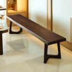 북유럽 중국풍 원목 롱스툴 인터넷 셀럽 심플 모던 벤치 롱벤치 사무실 레스토랑 벤치 다이닝 의자 - 이미지 2