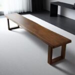 북유럽 중국풍 원목 롱스툴 인터넷 셀럽 심플 모던 벤치 롱벤치 사무실 레스토랑 벤치 다이닝 의자 - 이미지 5