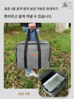 일본 오리지널 야외 절묘한 캠핑 스테인리스 스틸 나무 난로 다기능 접이식 텐트 난방 난로 피크닉 난로 - 이미지 5