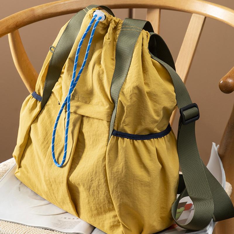 main_946844859571_0 스프링 홈 경량 아웃도어 로 G 경량 방수 나일론 천 대비 색상 핸드헬드 ^ 백팩 여성 69C2 스페셜 - 이미지 1