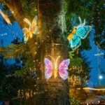 야외 발광 나비 조명 공원 태양열 매달린 나무 조명 경치 좋은 지역 조경 조명 역동적인 곤충 잔디 장식 조명 - 이미지 2