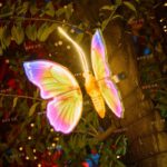 야외 발광 나비 조명 공원 태양열 매달린 나무 조명 경치 좋은 지역 조경 조명 역동적인 곤충 잔디 장식 조명 - 이미지 4