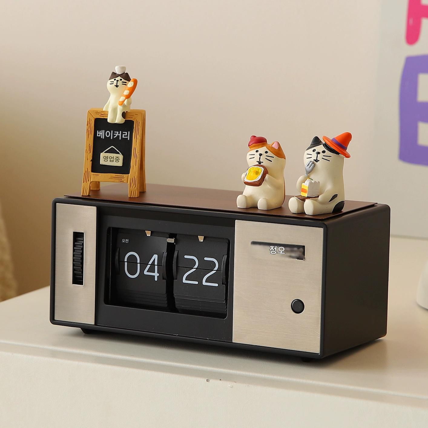 main_948163877996_0 기계식 자동 페이지 넘김 시계 사무실 책상 장식 거실 TV 캐비닛 현관 조명 고급 고급 장식 - 이미지 1