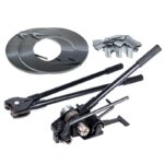 금속 스트래핑 머신 스트래핑 조임 통합 수동 수동 클램프 중장비 스트래핑 머신 구운 블루 스틸 스트래핑 버클 - 이미지 5