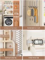 발코니 세탁기 랙 드럼 플립 건조기 수납 캐비닛 화장실 욕실 다기능 텔레스코픽 랙 - 이미지 4