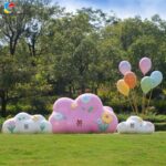 야외 인터넷 유명인 명승지 구름 그네 조각 공원 명승지 쇼핑몰 홈스테이 잔디밭 조경 체크인 장식 장식품 - 이미지 2