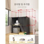 [홍콩 무료 직배송] 고양이 케이지 가정용 실내 고양이 화장실 일체형 고양이 화장실 무료 조립 고양이 고양이 - 이미지 5