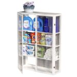 캐비닛 도어 벽면 욕실 펀치 없는 수납 선반 욕실 세탁기 벽면 장착 캐비닛이 있는 발코니 수납 선반 - 이미지 5