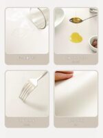 이탈리아 LP 원형 식탁보 와비사비 스타일 세탁 가능 방수 및 내유 커피 테이블 화상 방지 및 고온 방지 테이블 보호 테이블 매트 - 이미지 5