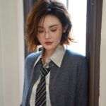 상상써니 "왕의 귀환" 100% 울 스웨터 싱글브레스트 다용도 니트 아우터 가디건 탑 - 이미지 2