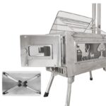 새로운 스테인리스 스틸 텐트 스토브 무연 편리 접이식 3차원 양면 유리창 스타일 난방 야외 스토브 - 이미지 5