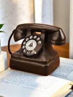 오래된 복고풍 전화 장식 턴테이블 유선전화 모델 향수 어린 옛 물건 상하이 골동품 영화 소품 - 이미지 4
