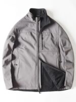 유럽 ​​싱글/89 유로 경량 방풍 방수 따뜻한 가을 겨울 남성 아웃도어 레저 스탠드업 칼라 플러스 벨벳 소프트 쉘 재킷 - 이미지 2