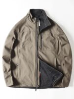 유럽 ​​싱글/89 유로 경량 방풍 방수 따뜻한 가을 겨울 남성 아웃도어 레저 스탠드업 칼라 플러스 벨벳 소프트 쉘 재킷 - 이미지 3