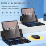 Zhanshuo는 삼성 ZFold7 접이식 스크린 모바일 폰 자석 블루투스 키보드 W25 W24 W23 W22 플립 가죽 케이스 Fold6/5/4/3 비즈니스 모바일 오피스 액세서리 마우스 스타일러스에 적합합니다. - 이미지 2