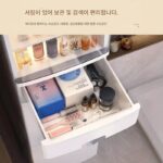 욕실 수납장 욕실 다층 선반 바닥형 변기 방수 세탁기 측면 좁은 캐비닛 수납장 - 이미지 5