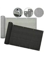 발코니 네트 프라이버시 네트 선쉐이드 세일 그레이 블랙 베이지 200g HDPE 엣지 버클 선쉐이드 네트 - 이미지 3