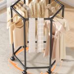 독일 수입 간편 옷 건조대 바닥 홈 발코니 실내 다기능 회전 이동식 옷 건조대 - 이미지 3