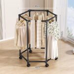 독일 수입 간편 옷 건조대 바닥 홈 발코니 실내 다기능 회전 이동식 옷 건조대 - 이미지 5