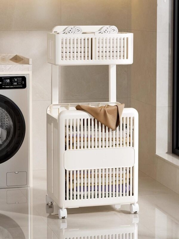 더러운 옷 바구니 욕실 옷 갈아입을 옷 보관 바구니 목욕 옷 바구니 다기능 욕실 바퀴 달린 바닥형 세탁 바구니