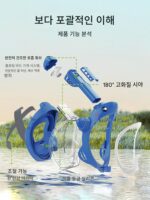 어린이용 스노클링 마스크 풀드라이 수중호흡기 방수 및 안개방지 고화질 거울 전문 다이빙 장비 수영 - 이미지 2