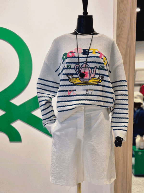 환불 불가 아울렛 특가 베네통 한국구매 봄 울 스웨터 BAKPA1-511