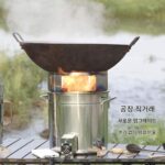 무연 신형 나무 난로 야외 나무 난로 자율 주행 휴대용 캠핑 난로 가스화 난로 소규모 현장 무연 - 이미지 3