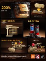 AlgoLaser 레이저 조각기 소형 휴대용 금속 돌 잎 표시 목재 아크릴 절단 - 이미지 2