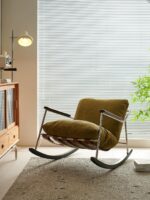 디자이너 소파 의자 거실 앤틱 스타일 홈스테이 로킹 의자 발코니 라운지 의자 홈 소형 아파트 레저 싱글 의자 - 이미지 3