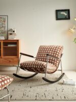 디자이너 소파 의자 거실 앤틱 스타일 홈스테이 로킹 의자 발코니 라운지 의자 홈 소형 아파트 레저 싱글 의자 - 이미지 5