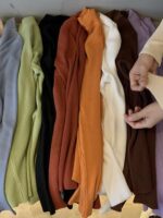 여성용 블랙 니트 바텀 셔츠 2025 가을 신상 슬림핏 하프 터틀넥 가을 스웨터 이너웨어 - 이미지 5