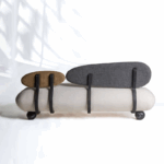 심플 모던 패브릭 소파 북유럽 크리에이티브 컬러 매칭 등받이 벤치 디자이너 홈스테이 호텔 레저 부스 - 이미지 4