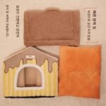 고양이 집 겨울 따뜻하고 두꺼운 폐쇄형 고양이 집 텐트 고양이 집 안전감 분리 및 세척 가능 모든 계절에 사용 가능한 개 집 - 이미지 5