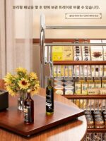 앤틱 주방 트롤리 랙 다기능 과일 및 야채 바구니 간식 ​​다층 풀아웃 이동식 보관함 - 이미지 5