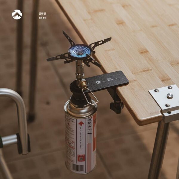 코만 야외 스토브 브라켓 캠핑 테이블 확장 클립 가스 탱크 고정 브라켓 램프 스토브 난방 스토브 데스크탑 클립