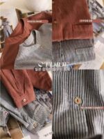 2025년 봄 가을 신상품 패션 심플 스트라이프 코튼 긴팔 셔츠 여성용 루즈 슬림 기질 캐주얼 상의 - 이미지 4