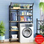 세탁기 선반 창의적인 공간 바닥 발코니 세탁 캐비닛 드럼 플립탑 오픈 스토리지 - 이미지 2
