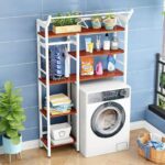세탁기 선반 창의적인 공간 바닥 발코니 세탁 캐비닛 드럼 플립탑 오픈 스토리지 - 이미지 3
