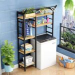 세탁기 선반 창의적인 공간 바닥 발코니 세탁 캐비닛 드럼 플립탑 오픈 스토리지 - 이미지 4